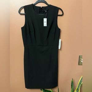 Ann Taylor Sheath Dress Black Sleeveless Size 4 NWT